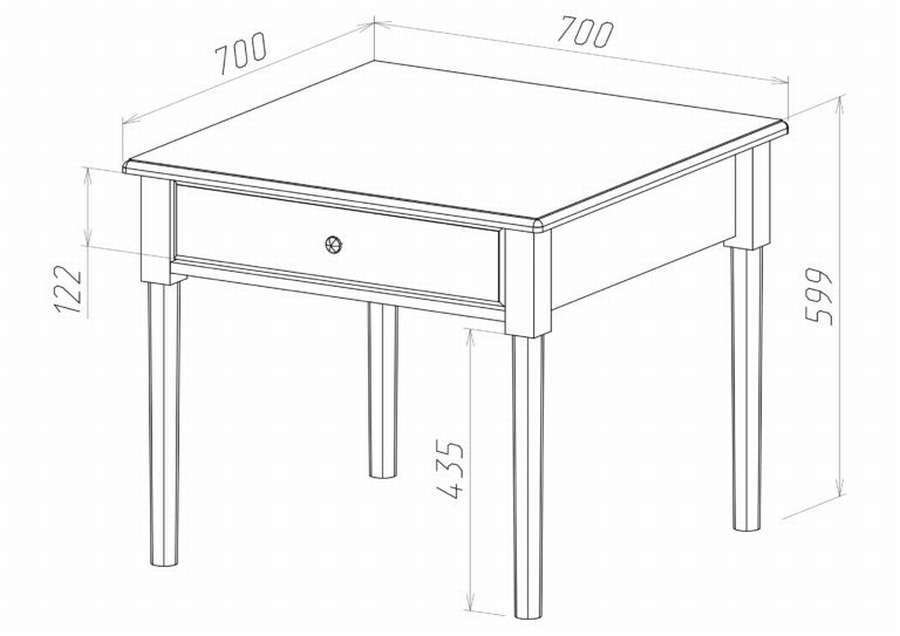 Детский стол (чертежи и размеры