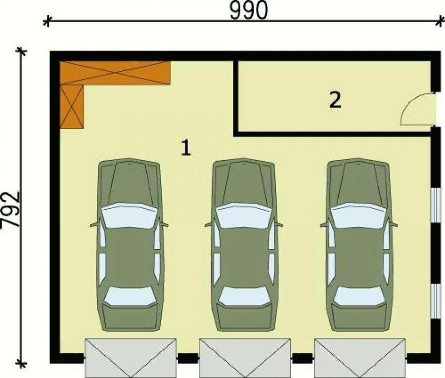 Проект гаража на 3 машины