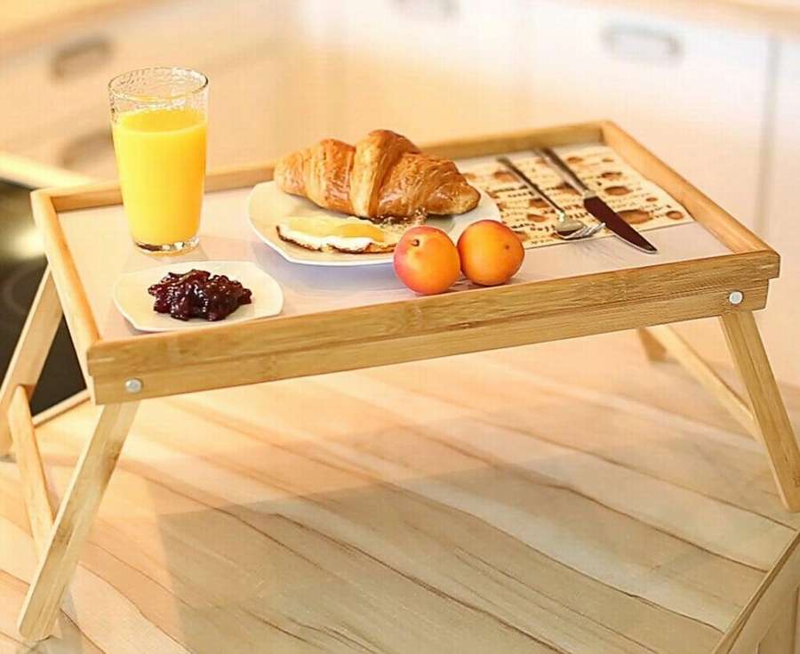 Деревянный столик для завтрака: наша