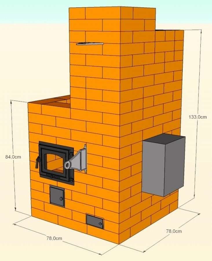 Печь для бани из кирпича