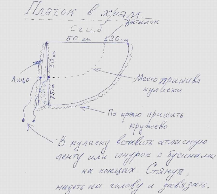 Платок капор для храма: 15