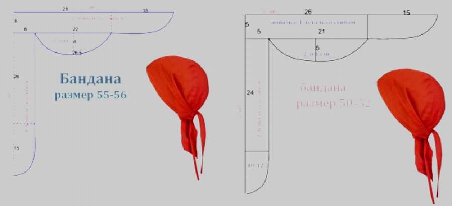 Как сделать бандану из трикотажа