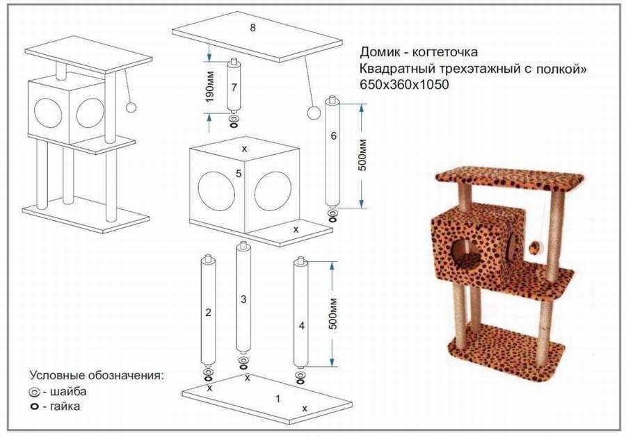 10 чертежей кошачьего домика, чтобы