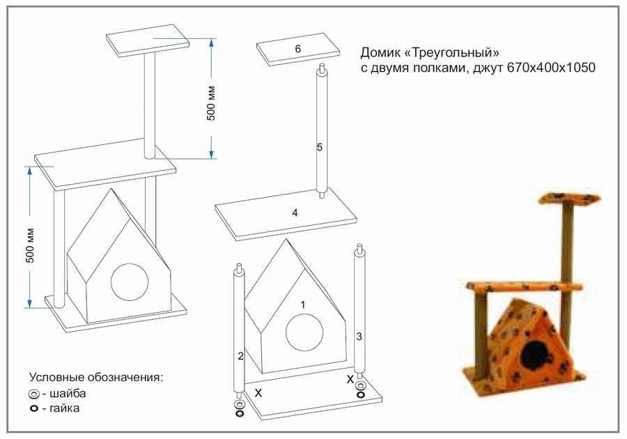 10 чертежей кошачьего домика, чтобы