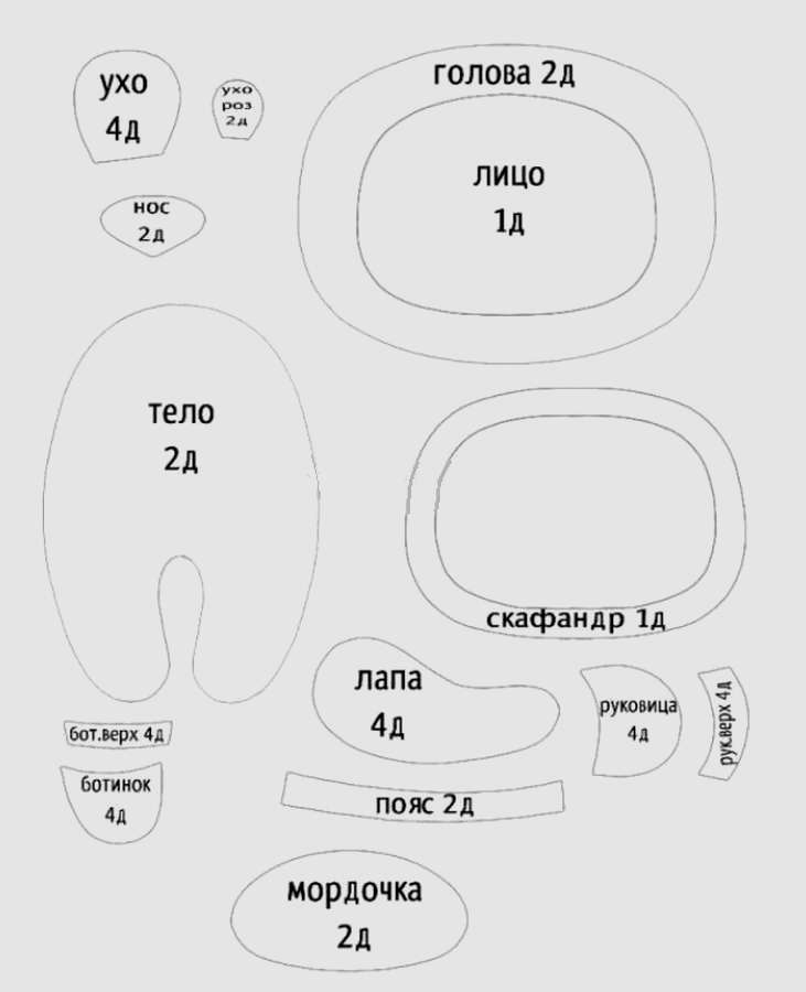 Мягкая игрушка космонавт: 10 самоделок