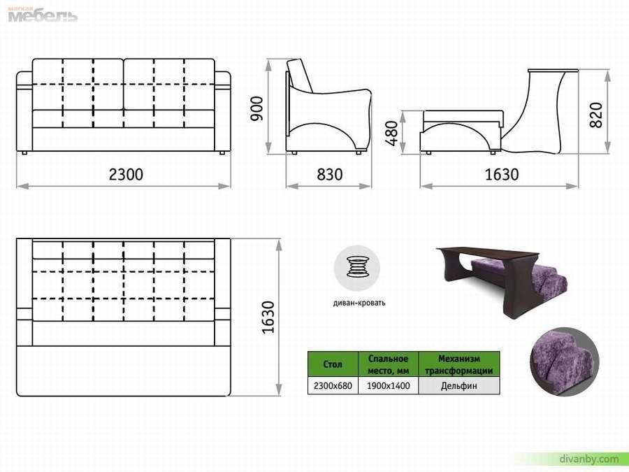 10 готовых проектов: диван стол-кровать