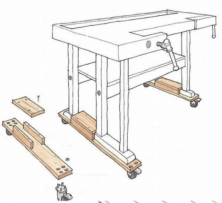 8 чертежей универсального стола верстака