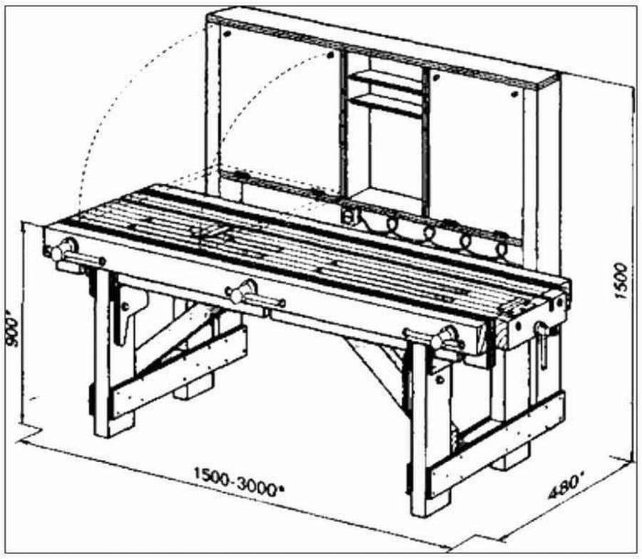 8 чертежей универсального стола верстака