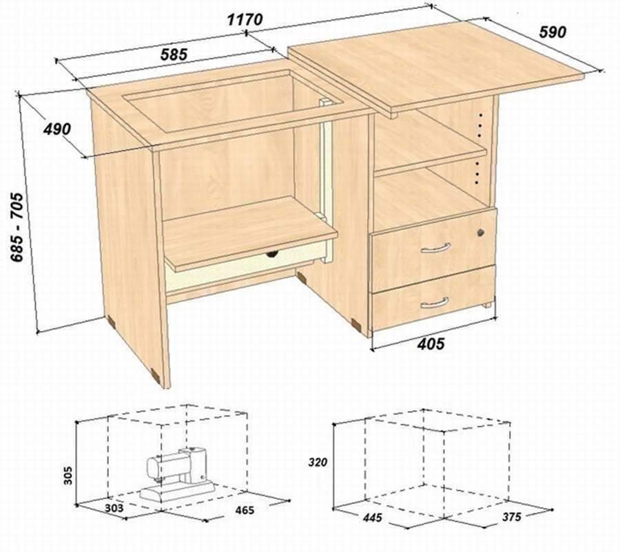 Швейный стол трансформер  