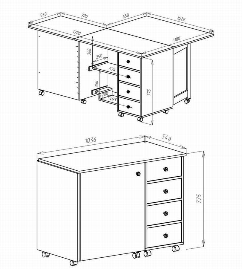 Швейный стол трансформер  