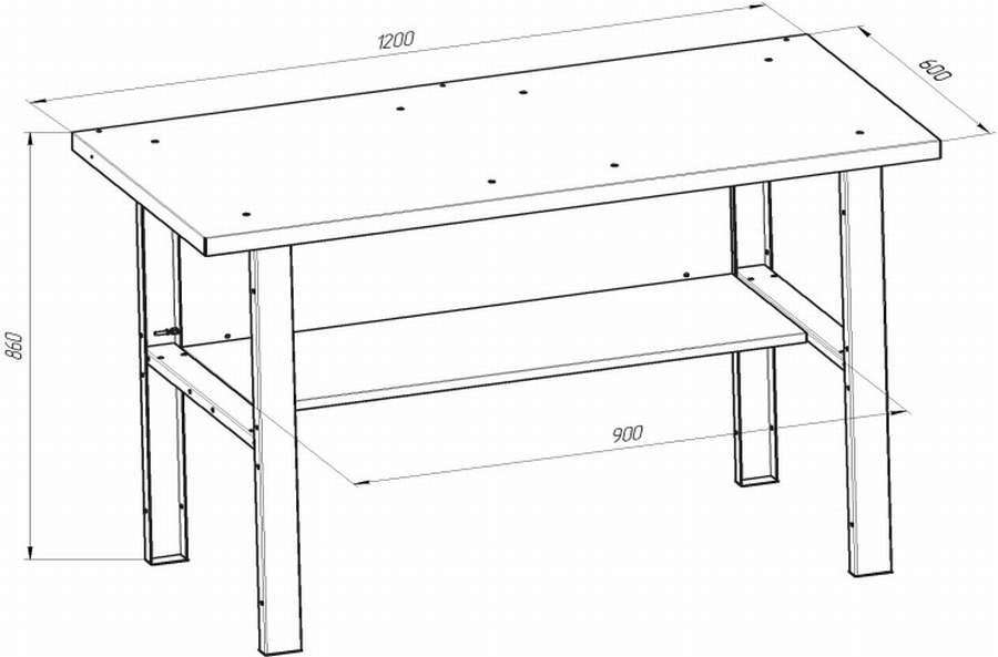 10 чертежей слесарного стола