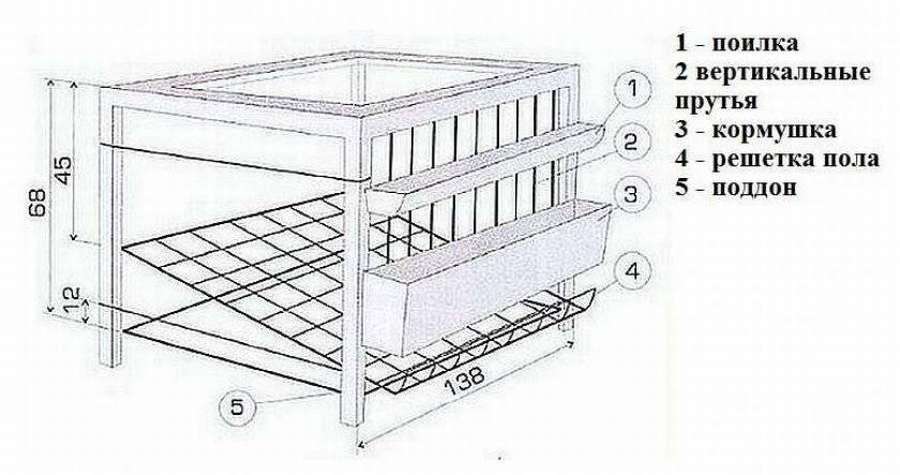 Клетки для кур: 10 чертежей