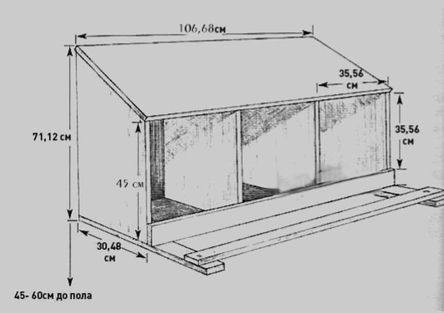 10 чертежей гнезд для кур