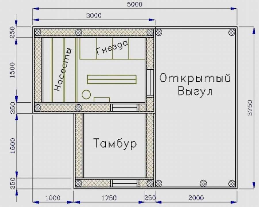 Зимний курятник: 10 чертежей, чтобы