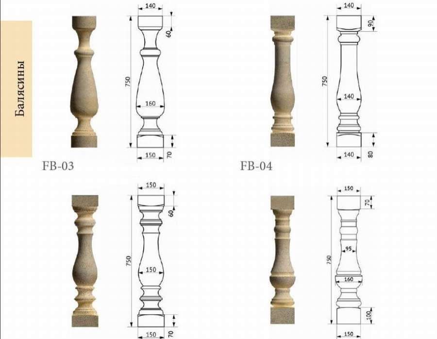 Балясины своими руками: 12 чертежей