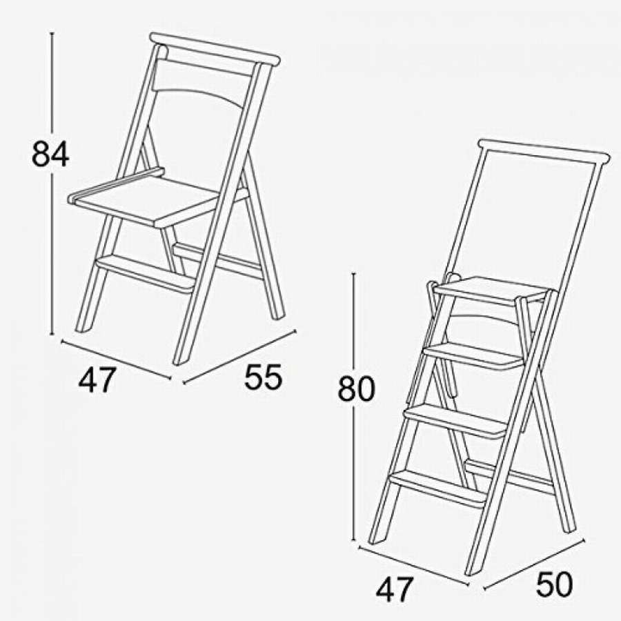12 чертежей: стремянка (стул) трансформер