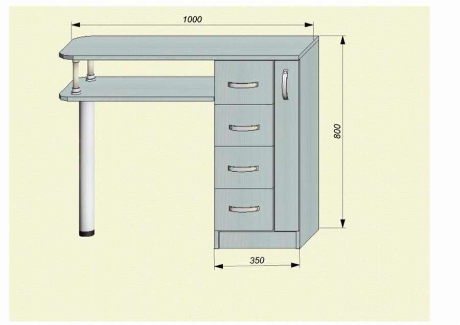11 чертежей маникюрного стола (с