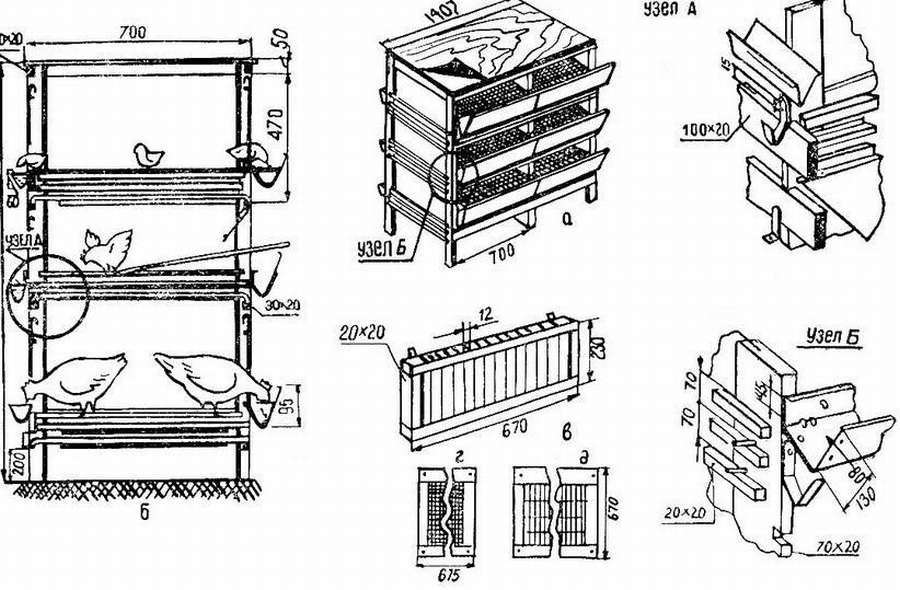 Клетки для бройлеров: 10 чертежей