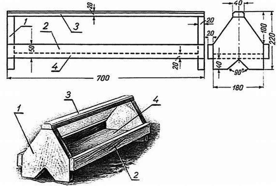 10 фото и чертежей: кормушка