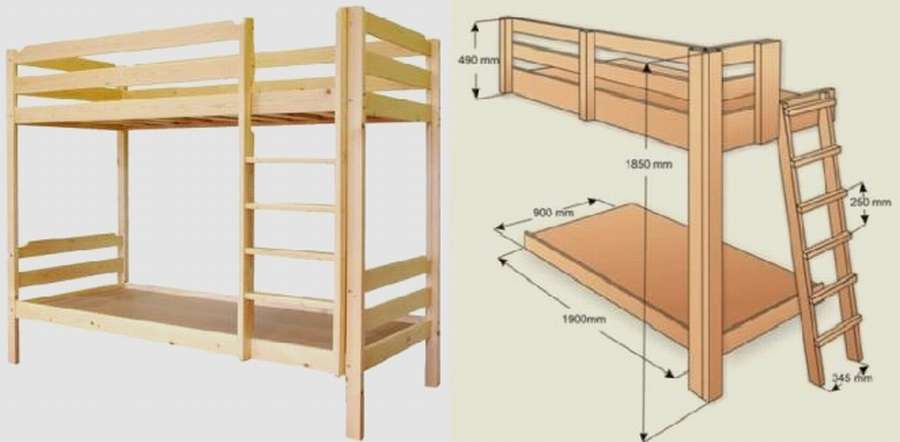 Как сделать двухъярусную детскую кроватку