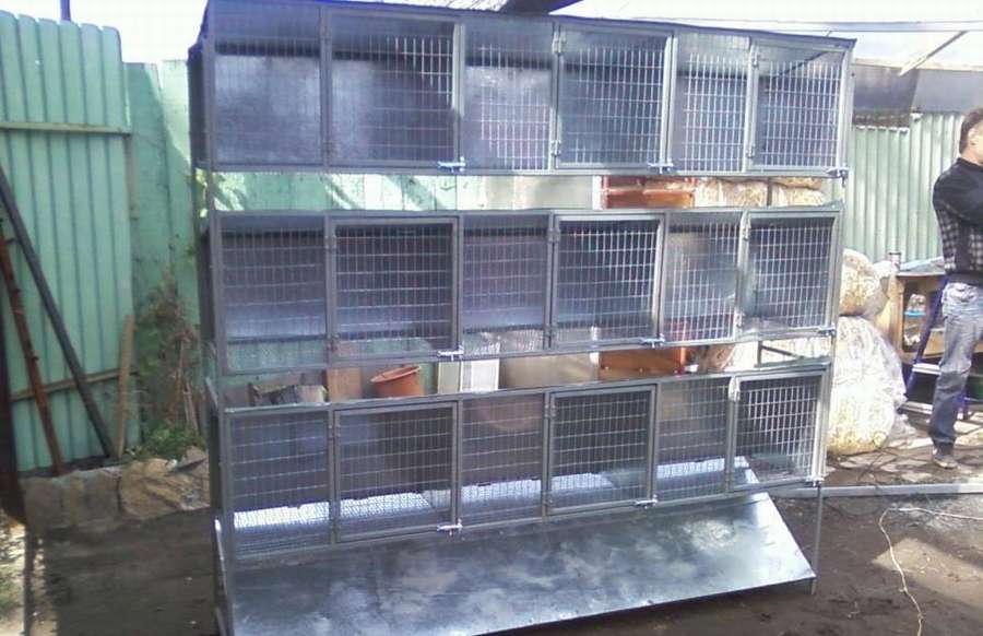 Многоярусные клетки кроликам из подручных