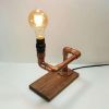 Светильник с лампой Эдисона в стиле стимпанк или ретро (Из ПВХ)