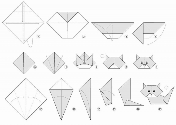 Легкая игрушка КОТ из бумаги. Наша подборка из 10 крутых моделей