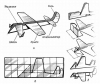 Шаблоны и эскизы, чтобы сделать простой планер из картона (8 шт)