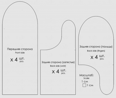 Выкройки варежек, чтобы сделать своими руками (10 шт)