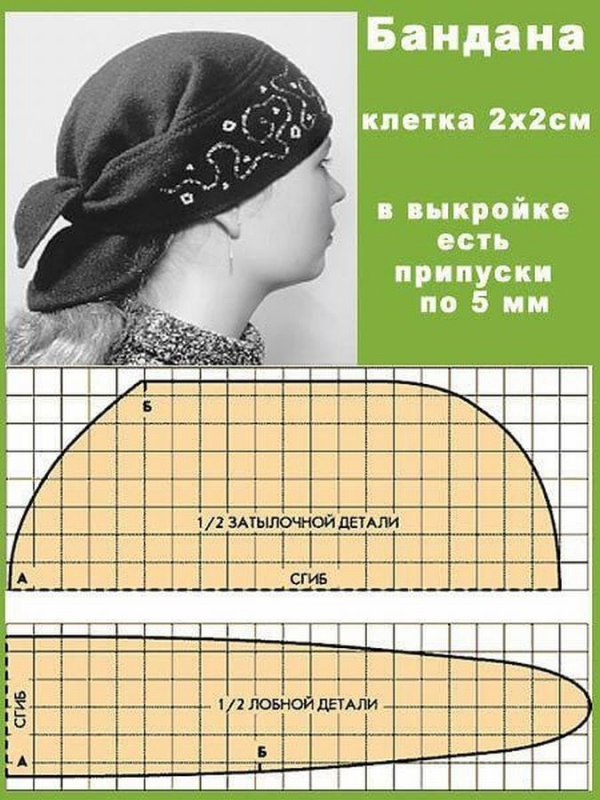 Женская бандана своими руками - 11 идей как сшить