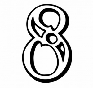 10 шаблонов восьмерки (цифры) для вырезания на 8 марта